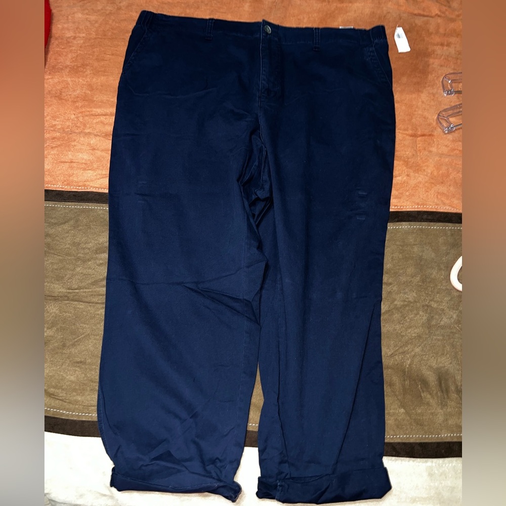 Women’s Old Navy high-waisted OGC Chino pants, blue, NWT, size 3X